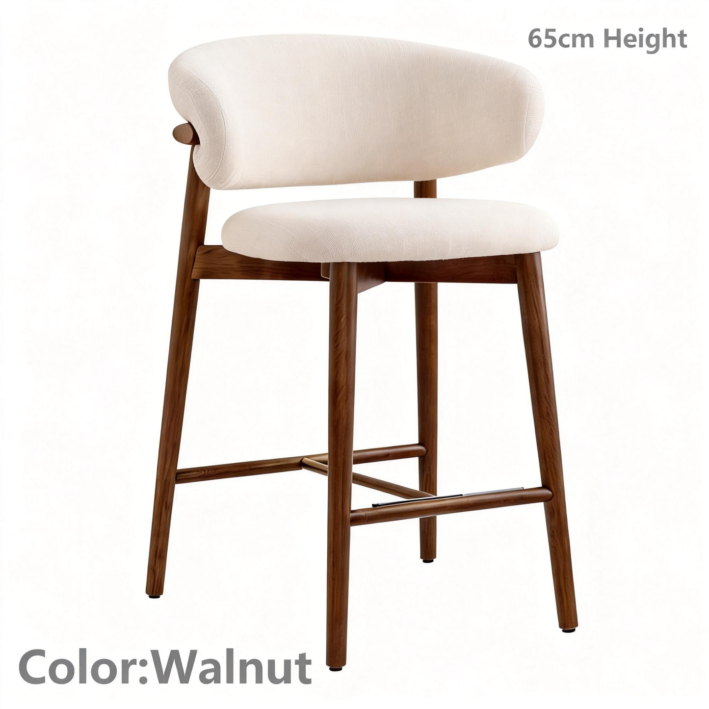 Nordic Light Luxury Dining Chair Minimalist Solid Wood Frame