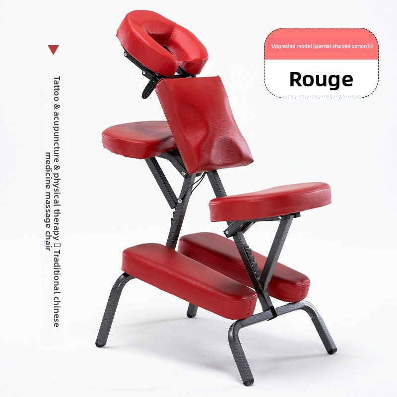 Foldable Tattoo & Acupuncture Massage Chair – Portable TCM Therapy, Gua Sha, and Reclining Stool