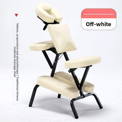 Foldable Tattoo & Acupuncture Massage Chair – Portable TCM Therapy, Gua Sha, and Reclining Stool