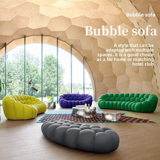 French Italian Trending Bubble Soccer Artistic Curved Elegant Sofa