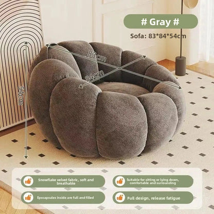 Pumpkin Bliss – Cream-Style Reclining Floor Chair for Cozy Bedrooms & Balconies
