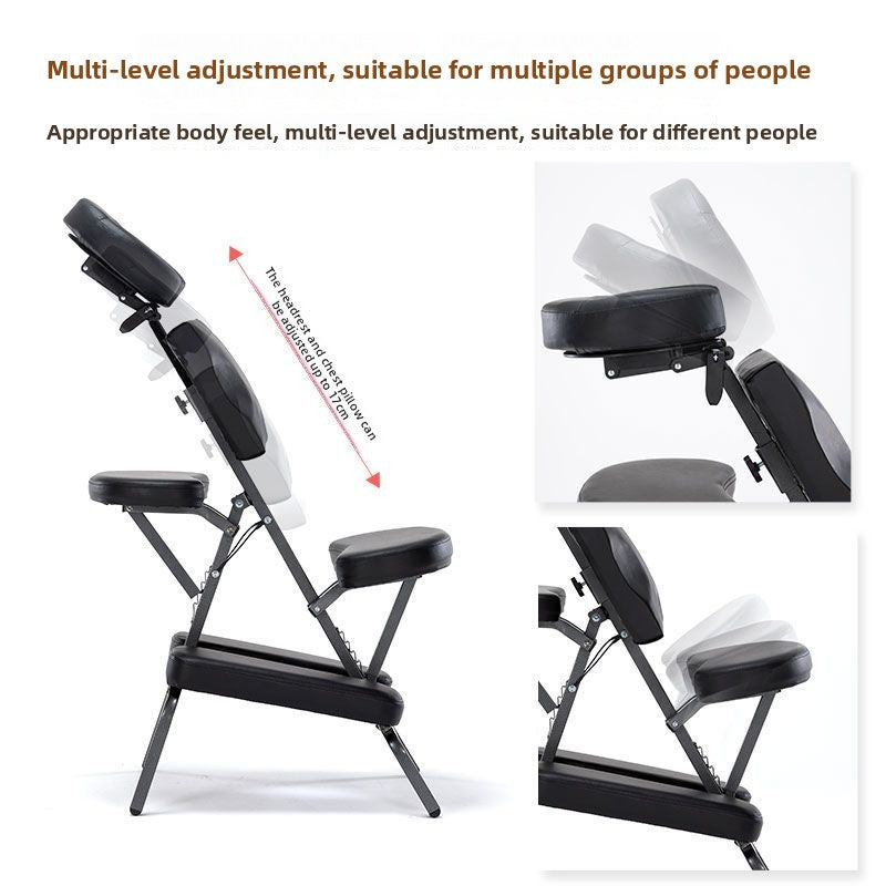 Foldable Tattoo & Acupuncture Massage Chair – Portable TCM Therapy, Gua Sha, and Reclining Stool