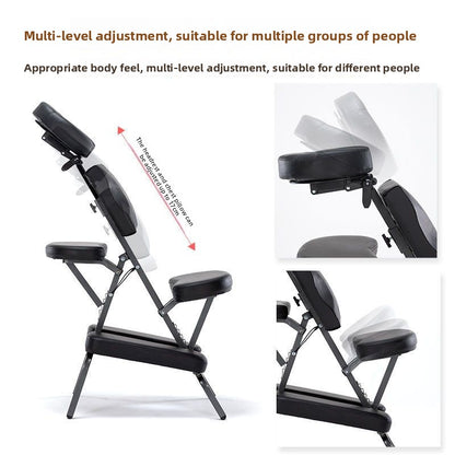 Foldable Tattoo & Acupuncture Massage Chair – Portable TCM Therapy, Gua Sha, and Reclining Stool