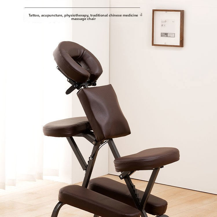 Foldable Tattoo & Acupuncture Massage Chair – Portable TCM Therapy, Gua Sha, and Reclining Stool