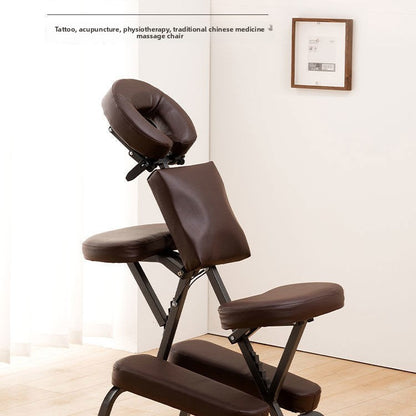 Foldable Tattoo & Acupuncture Massage Chair – Portable TCM Therapy, Gua Sha, and Reclining Stool