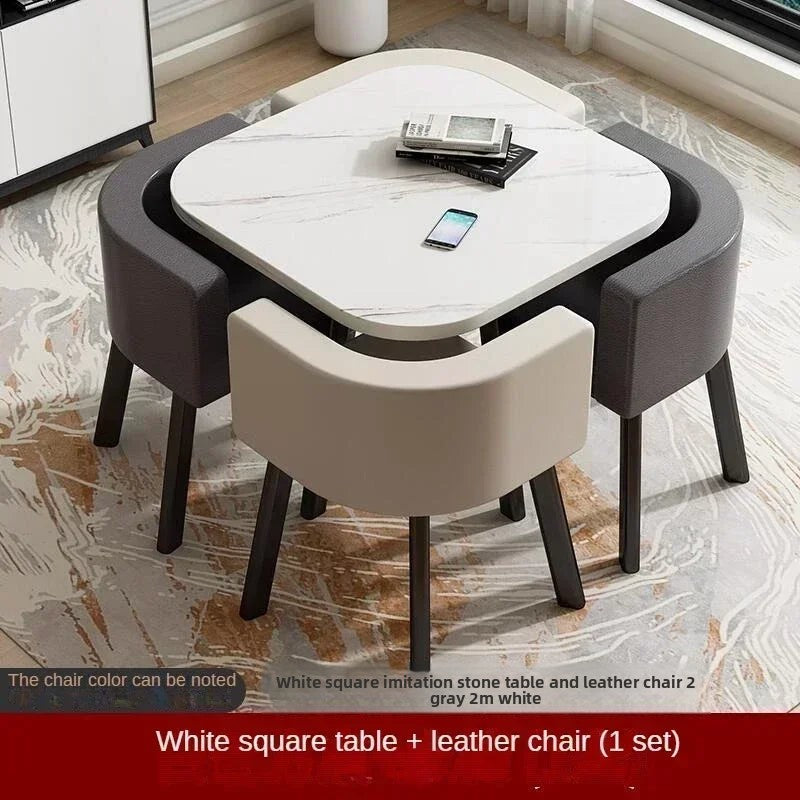 Nordic-Style Table and Chair Set with Storage-Redefining Light Luxury and Minimalism