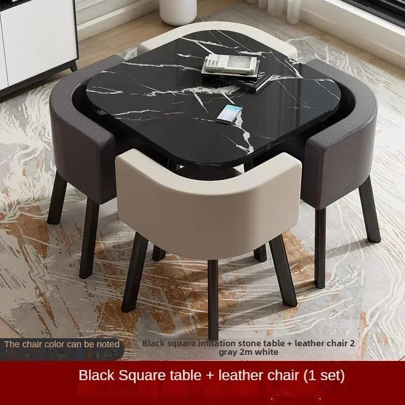 Nordic-Style Table and Chair Set with Storage-Redefining Light Luxury and Minimalism