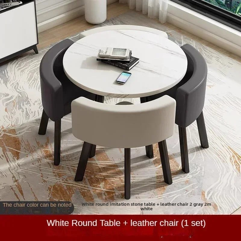 Nordic-Style Table and Chair Set with Storage-Redefining Light Luxury and Minimalism
