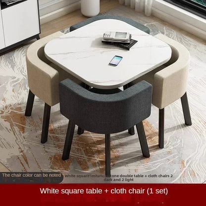 Nordic-Style Table and Chair Set with Storage-Redefining Light Luxury and Minimalism