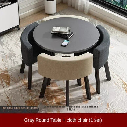 Nordic-Style Table and Chair Set with Storage-Redefining Light Luxury and Minimalism