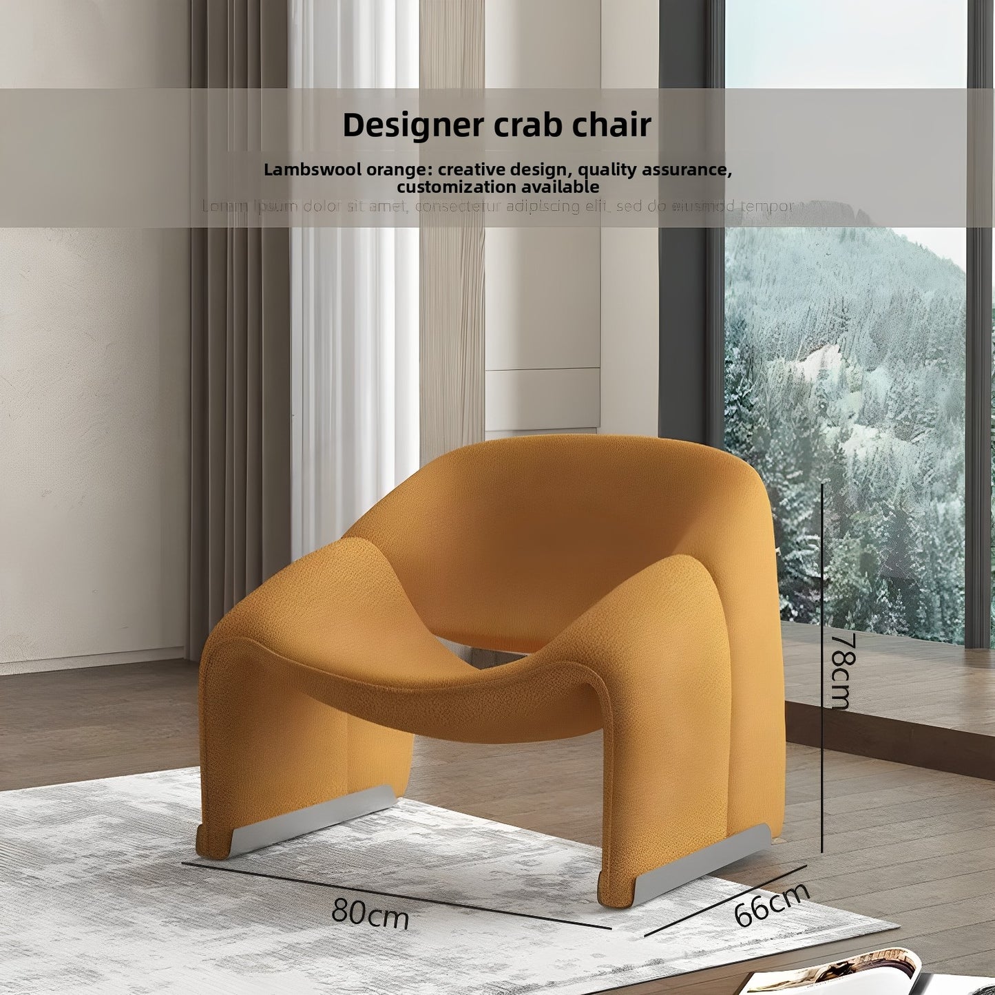 Groovy Chair-Modern Style with High Comfort for Living Room
