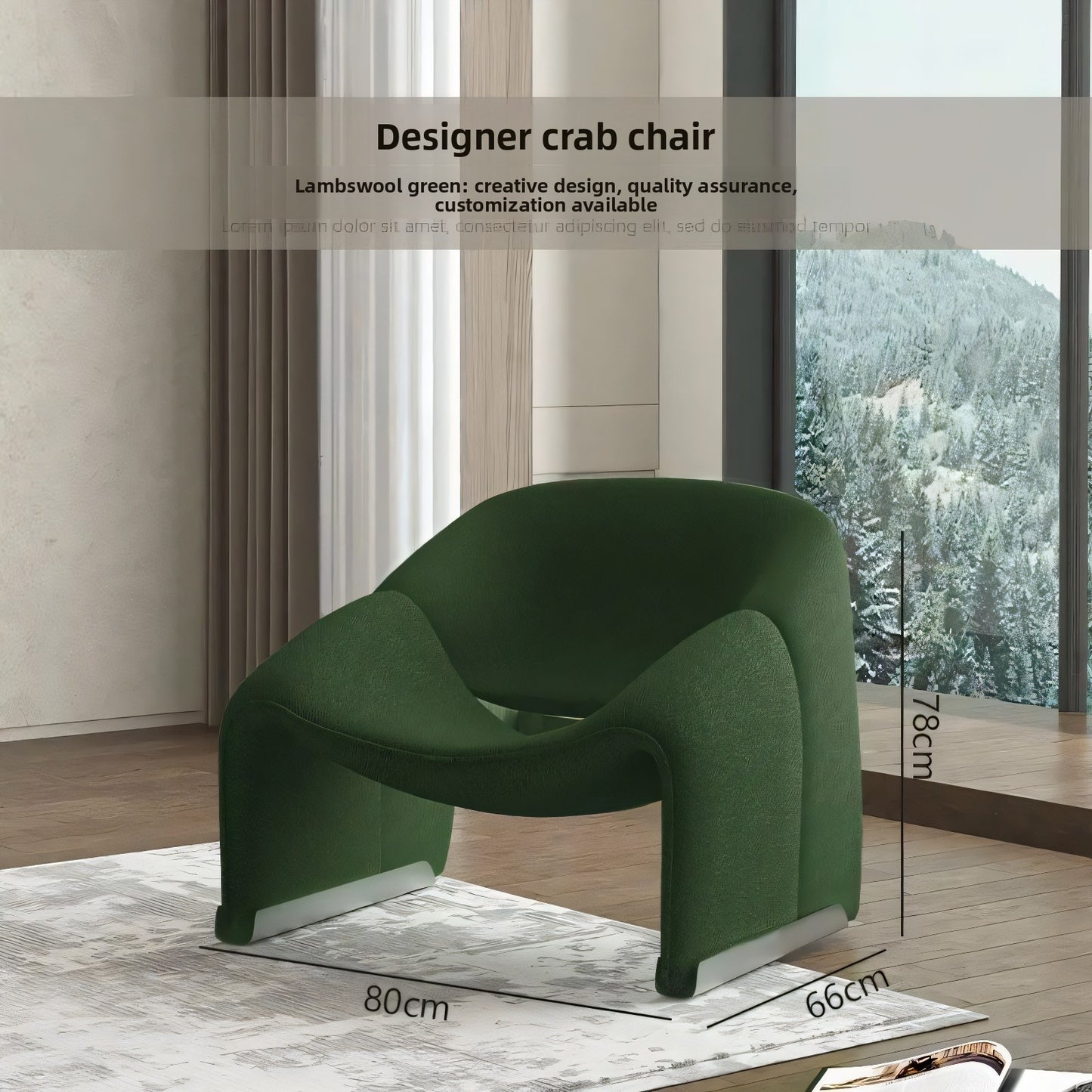 Groovy Chair-Modern Style with High Comfort for Living Room