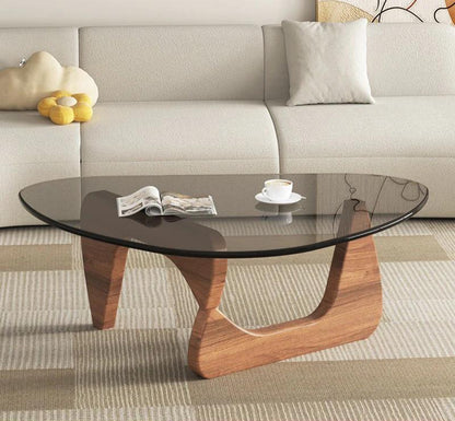 Glass Wood Coffee Table – Strong, Sleek, and Space-Smart