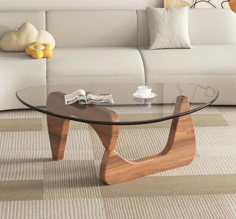 Glass Wood Coffee Table – Strong, Sleek, and Space-Smart