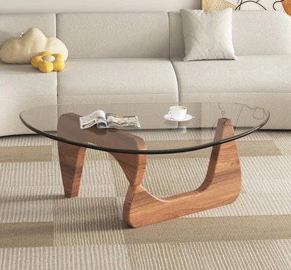 Glass Wood Coffee Table – Strong, Sleek, and Space-Smart